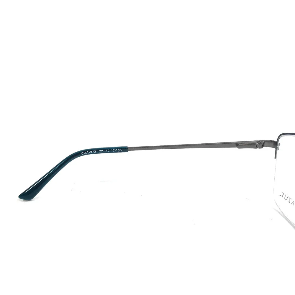 Cote D'azur Eyeglasses Frames CDA-372 C2 Gray Green Cat Eye Half Rim 52-17-135